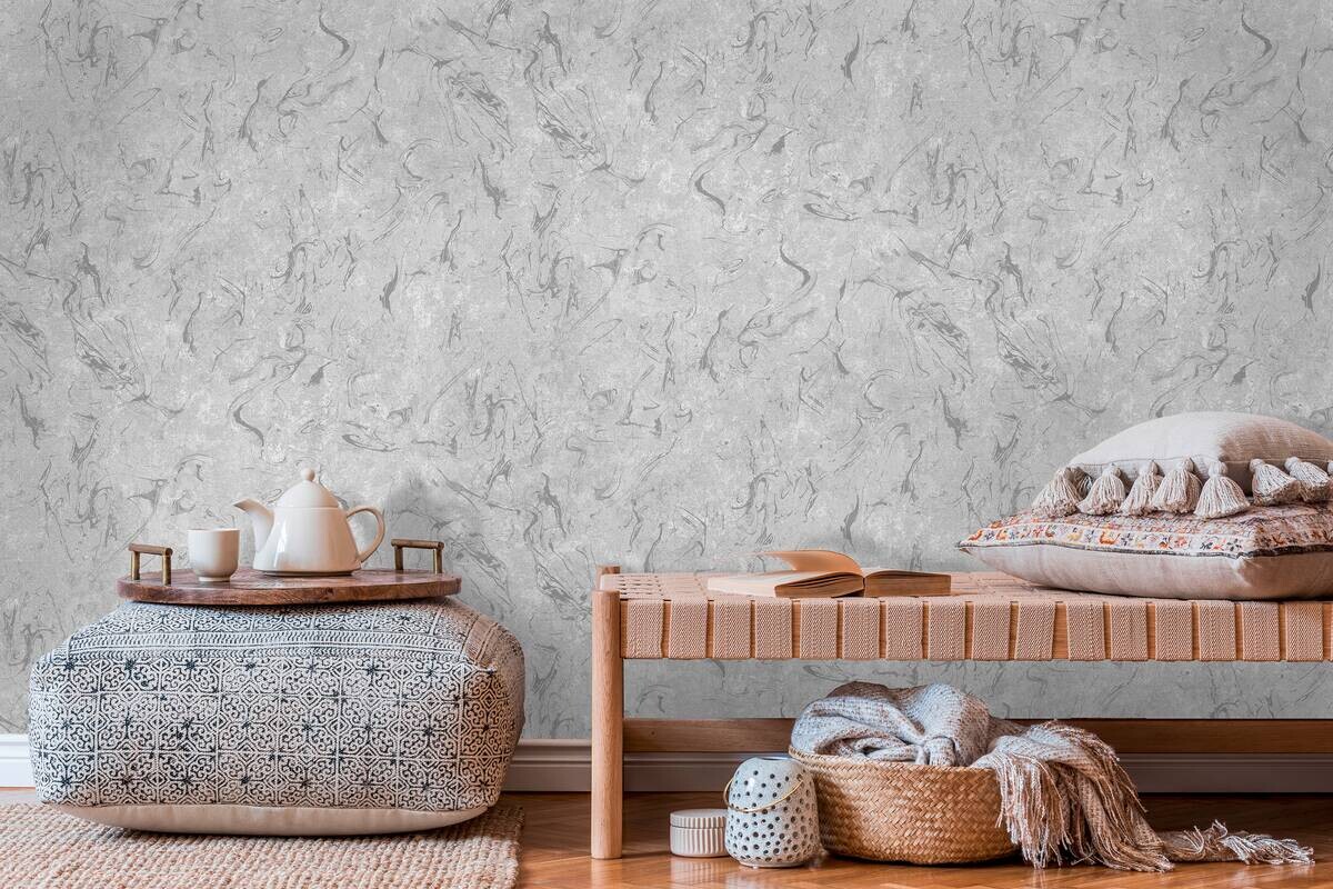 UGEPA Papiertapete grau B/L: ca. 53x1005 cm