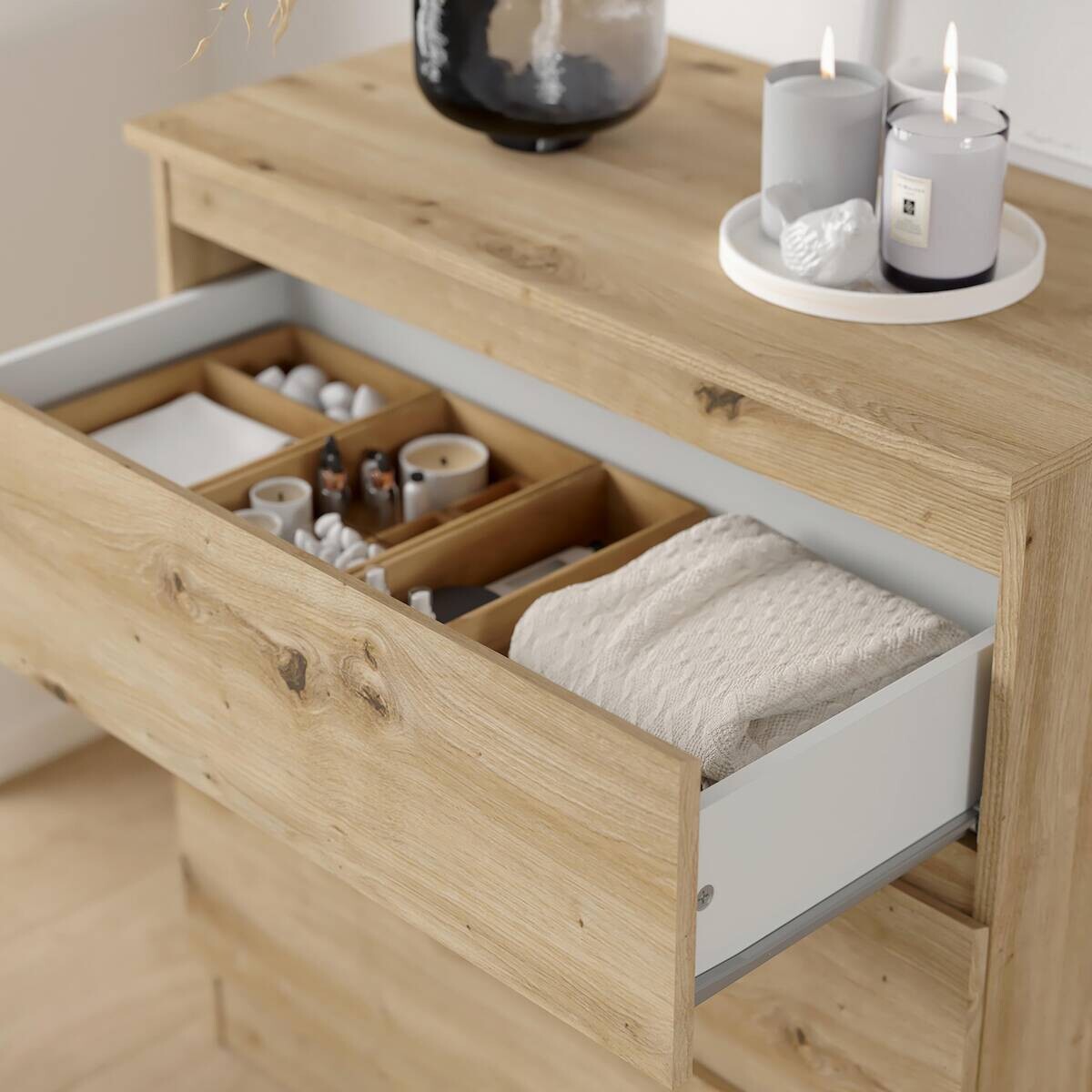 Kommode Mara Eiche Nachbildung B/H/T: ca. 77x80,5x42 cm