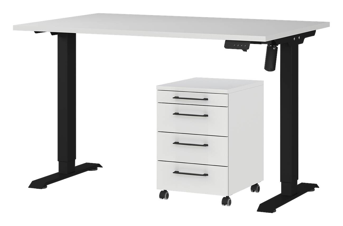 Büro-Sets 9748-581 Lichtgrau schwarz B/H/T: ca. 177x119x80 cm