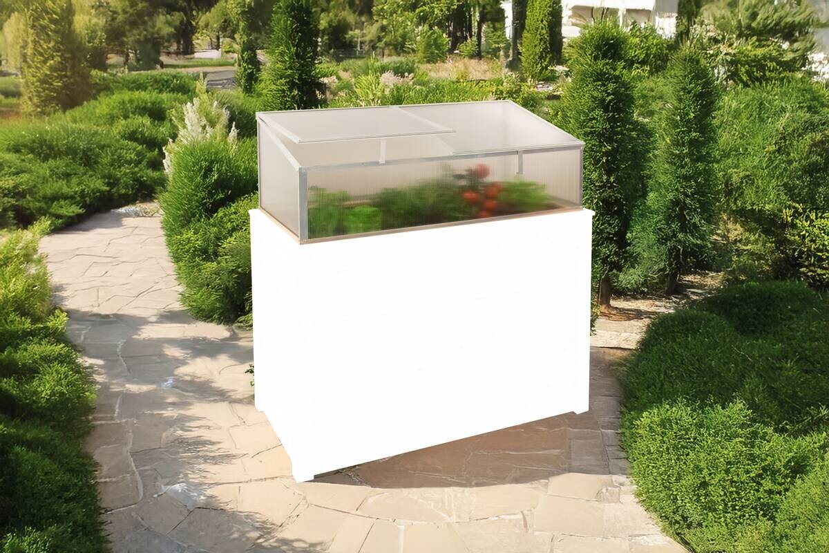 Westmann Frühbeetaufsatz Genus silber B/H/L: ca. 95x29x62 cm