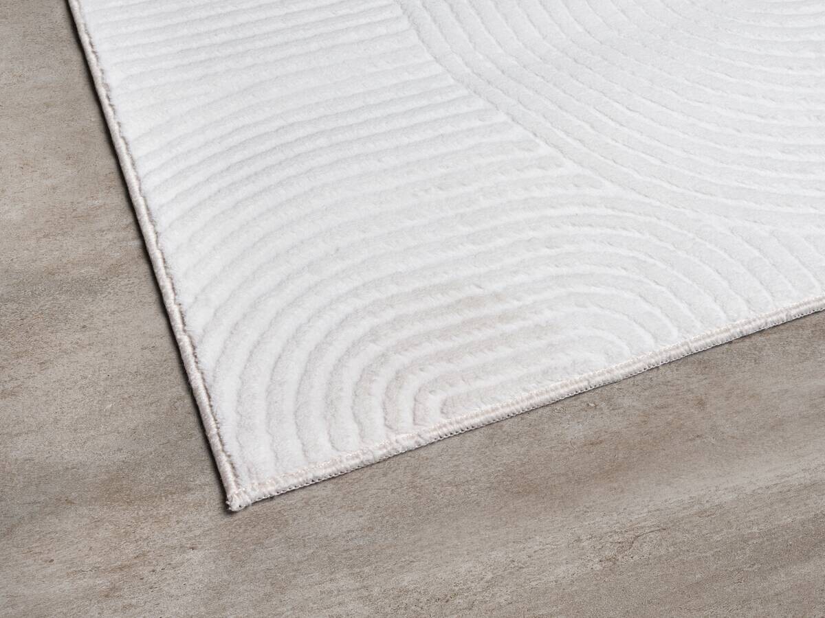 Dinarsu Teppich Stilo offwhite B/L: ca. 160x220 cm