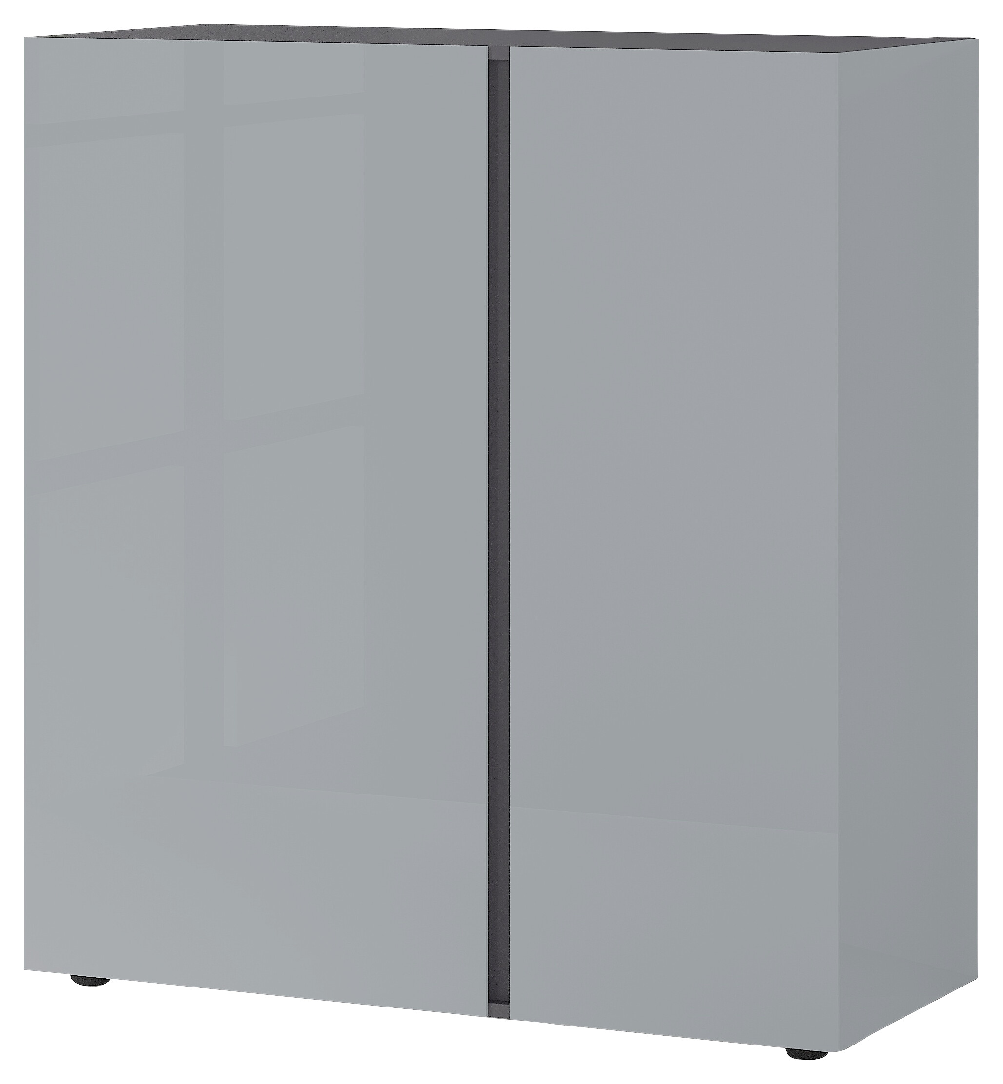 Kommode Mesa Graphit Nachbildung Silbergrau Hochglanz B/H/T: ca. 94x103x43 cm Kommode Mesa Graphit Nachbildung Silbergrau Hochglanz B/H/T: ca. 94x103x43 cm