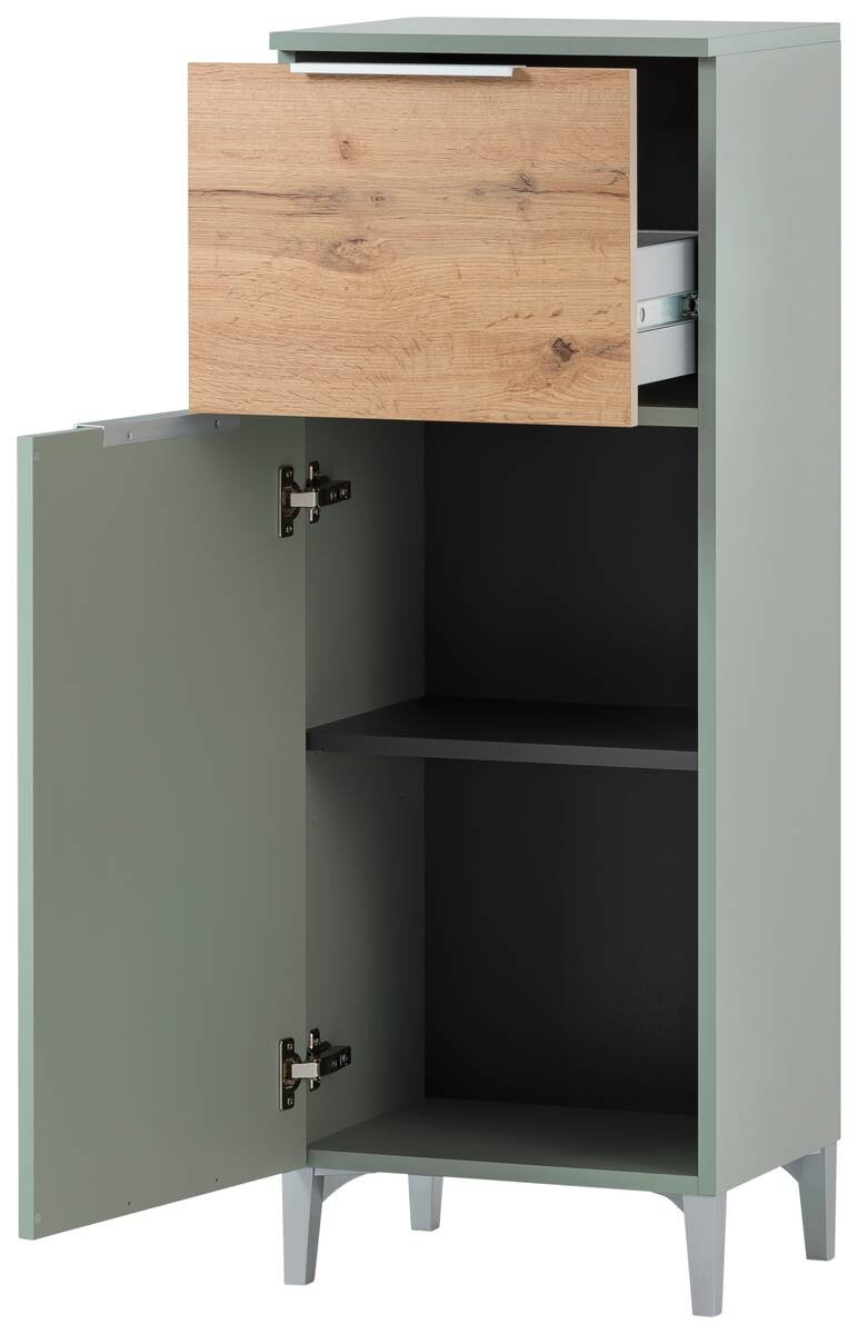 Midischrank Smilla Pistazie Eiche Landhaus Nachbildung B/H/T: ca. 40,3x109,6x31,9 cm