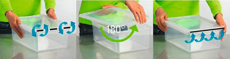 keeeper Box-Basixxset transparent B/H/L: ca. 33,5x25x39 cm