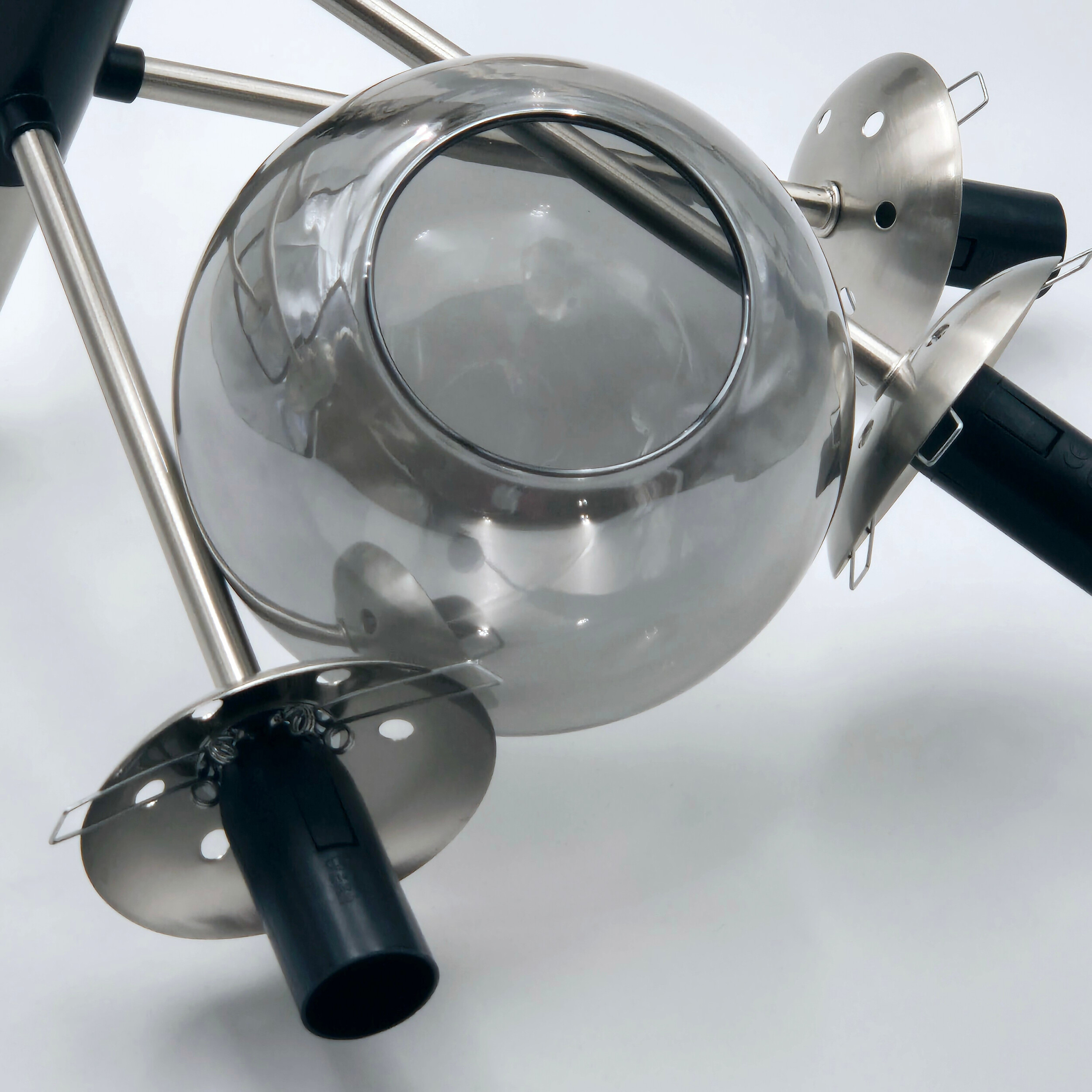 Lamkur Deckenleuchte Chrom Stahl Glas B/H/L: ca. 66x68x66 cm E14 8 Brennstellen