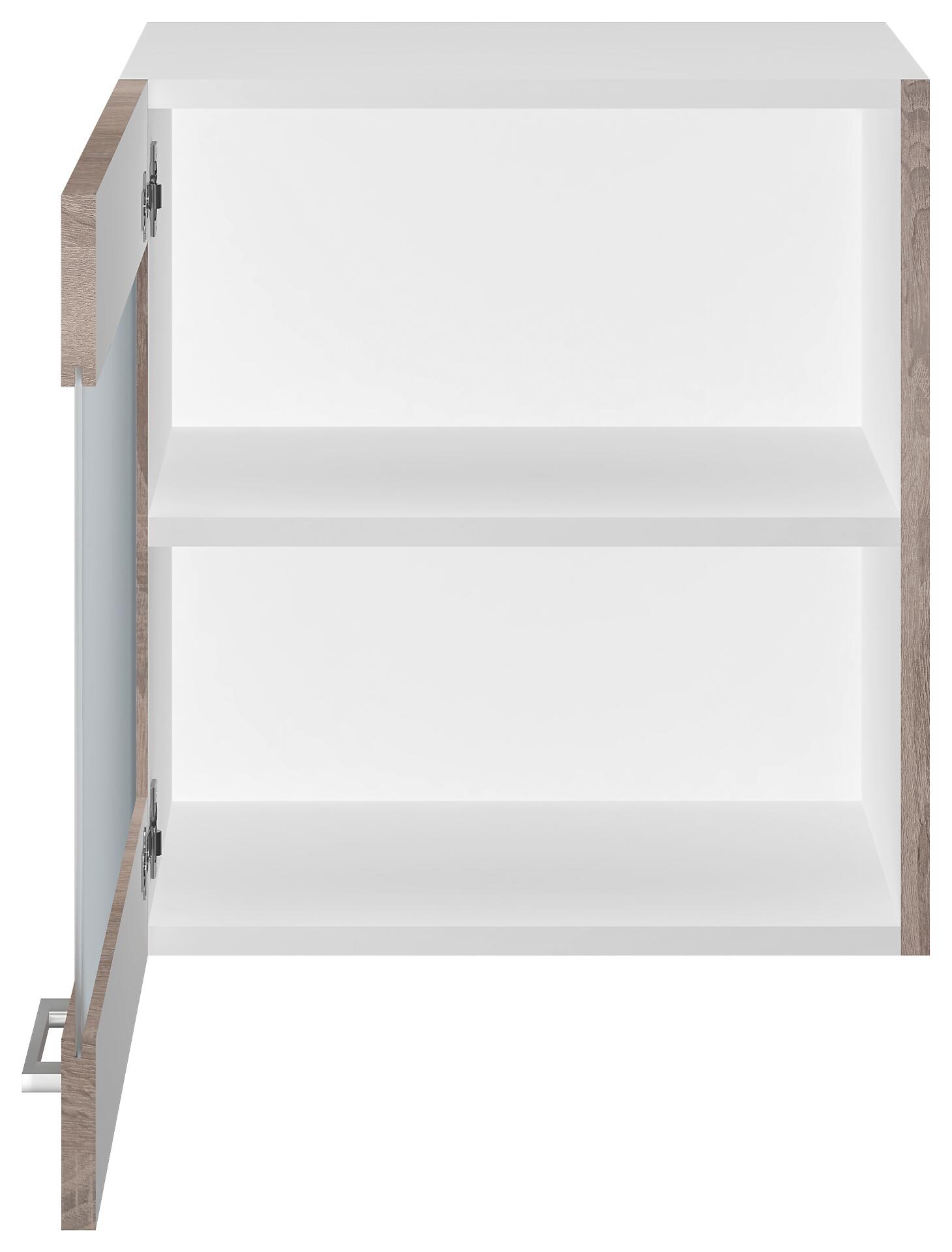 Glashängeschrank Samoa weiß Eiche Nachbildung B/H/T: ca. 50x54,8x32 cm Glashängeschrank Samoa weiß Eiche Nachbildung B/H/T: ca. 50x54,8x32 cm