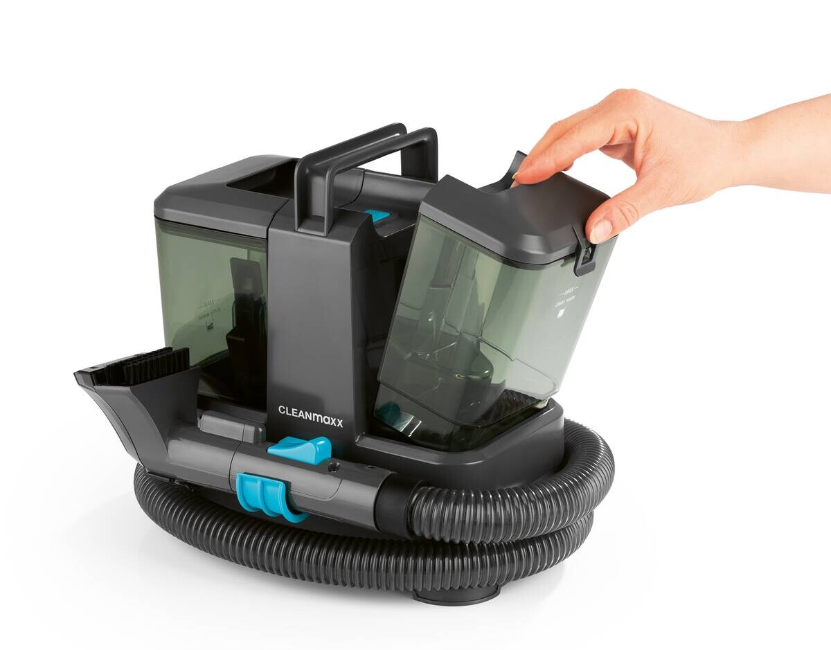 CLEANmaxx Polster -und Teppichreiniger 16382 grau blau Kunststoff B/H/L: ca. 22x27x26 cm