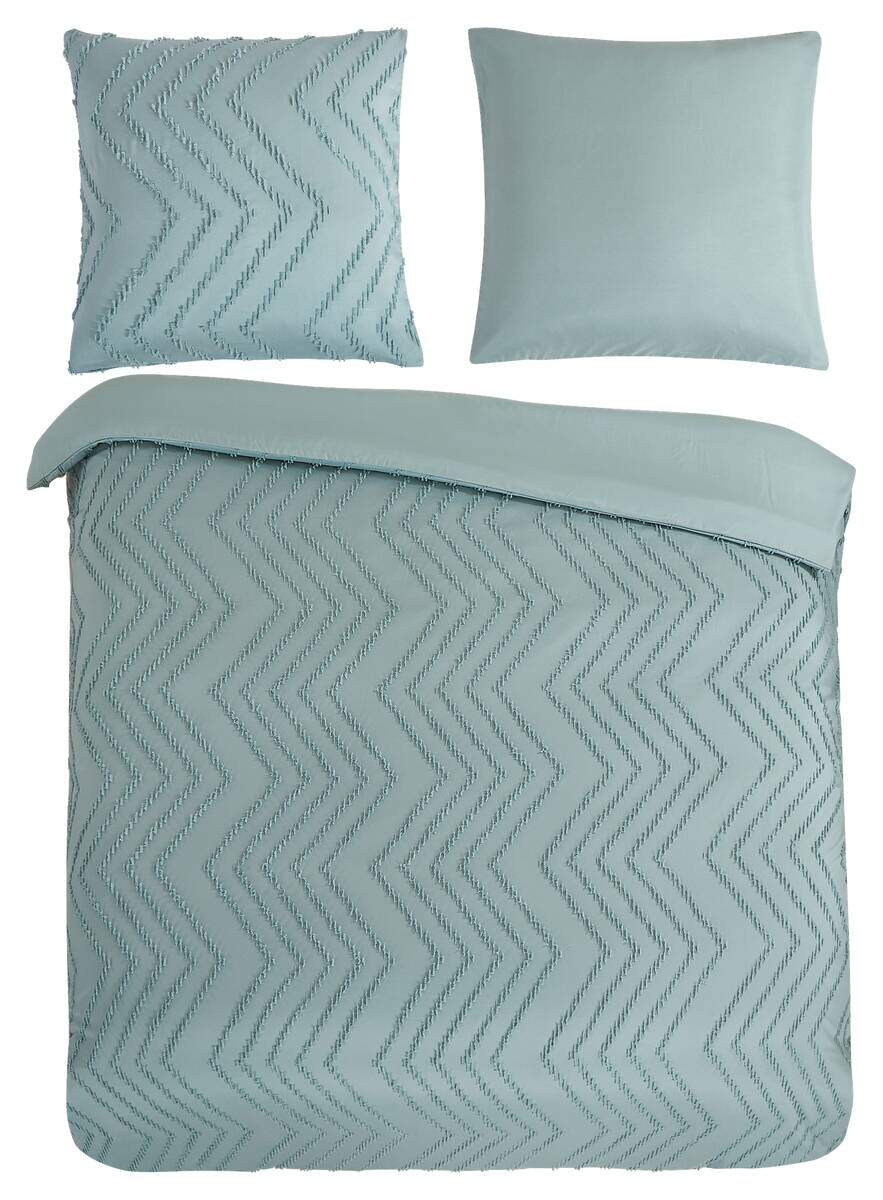 Microfaser Bettwäsche Zigzag salbei Polyester B/L: ca. 200x200 cm