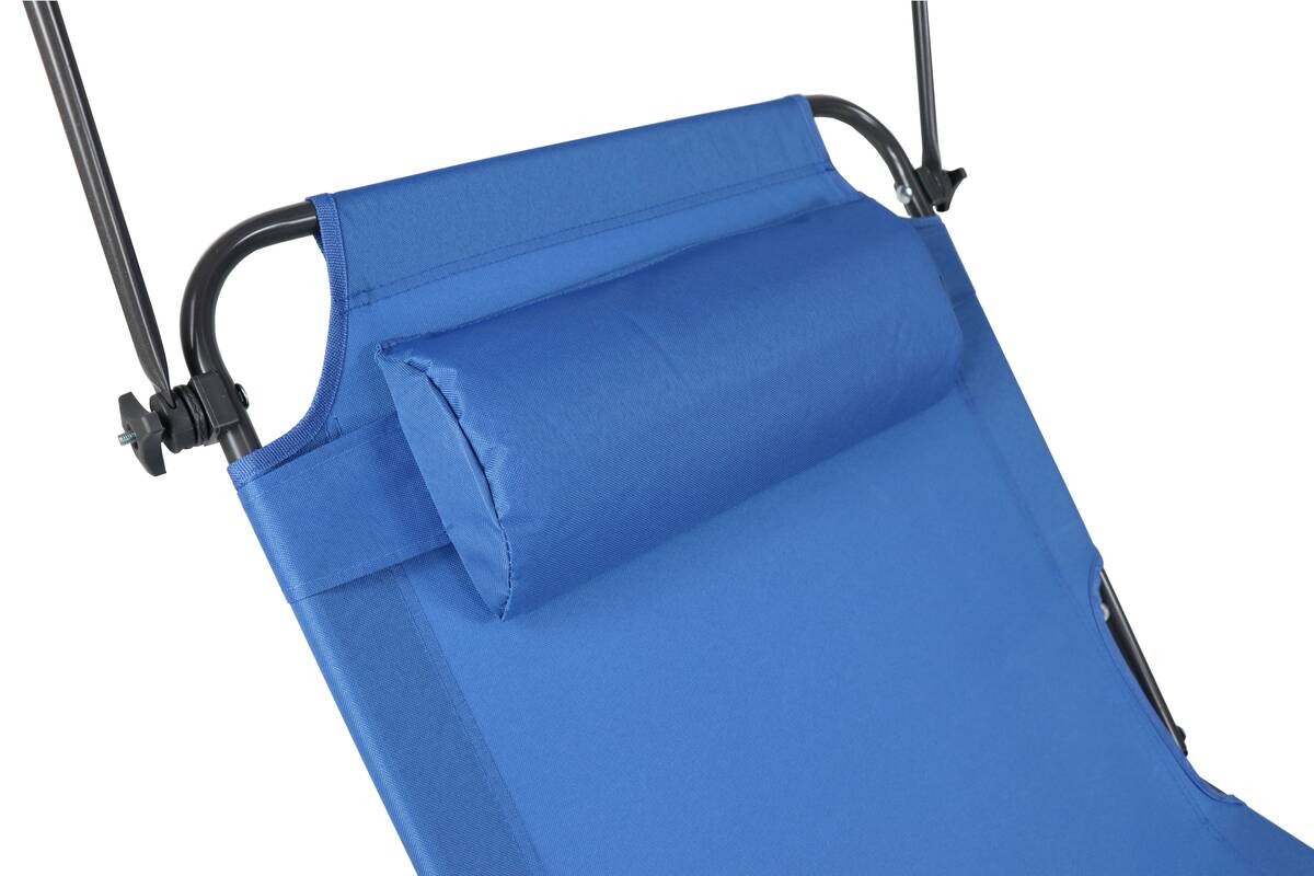 VCM Sonnenliege Bindox blau Stahl B/H/L: ca. 55x24x185 cm