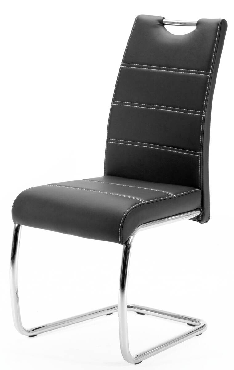 Schwingstuhl Flora schwarz Kunstleder B/H/T: ca. 43x98x59 cm