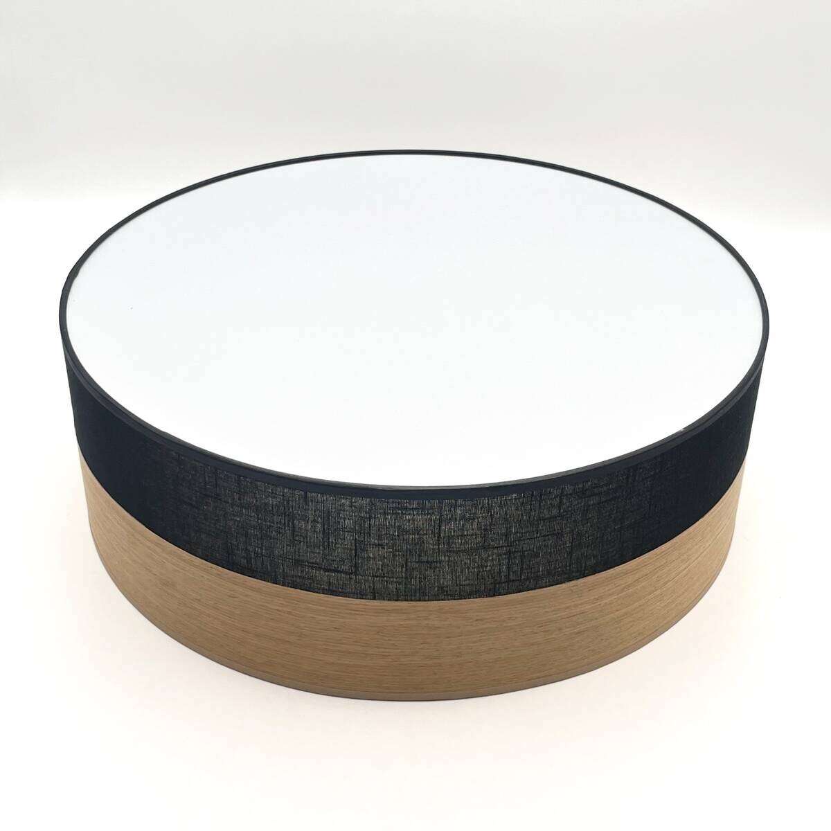 Lamkur Deckenleuchte Eiche schwarz Holz PVC B/H/L: ca. 45x15x45 cm E27 2 Brennstellen