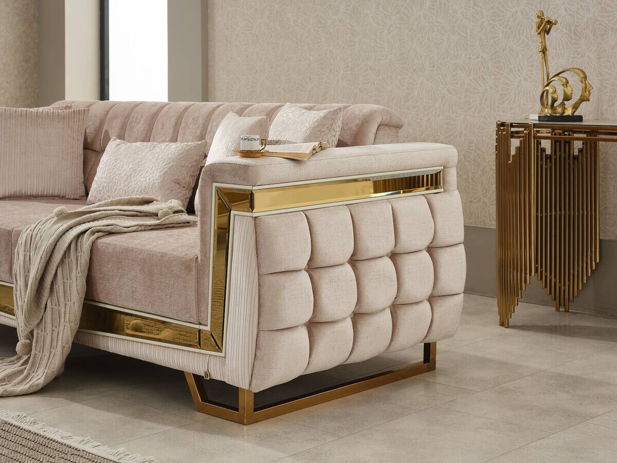 Sofa 3-2-1 Pera beige Webstoff