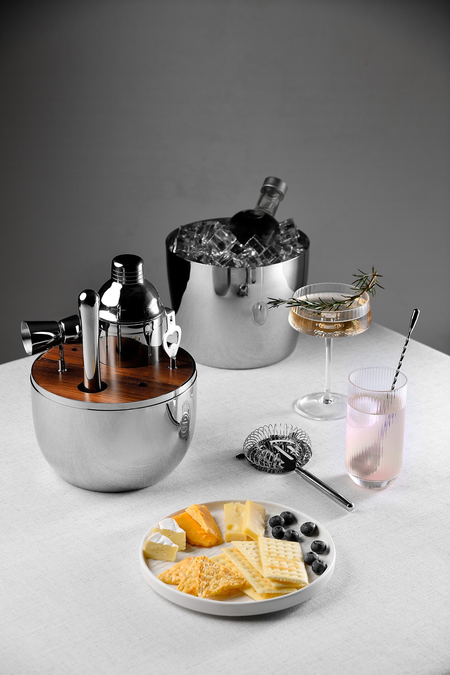 MASTERPRO Cocktail-Set THE DROP silber Edelstahl