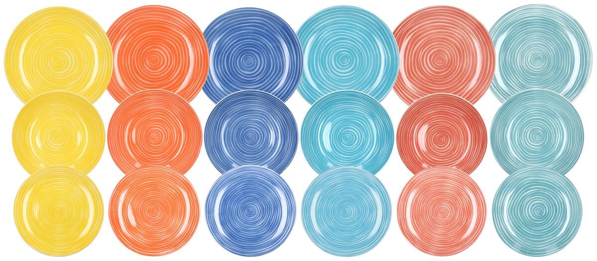 TOGNANA Tafelservice Madison Chroma bunt Porzellan 18 tlg.