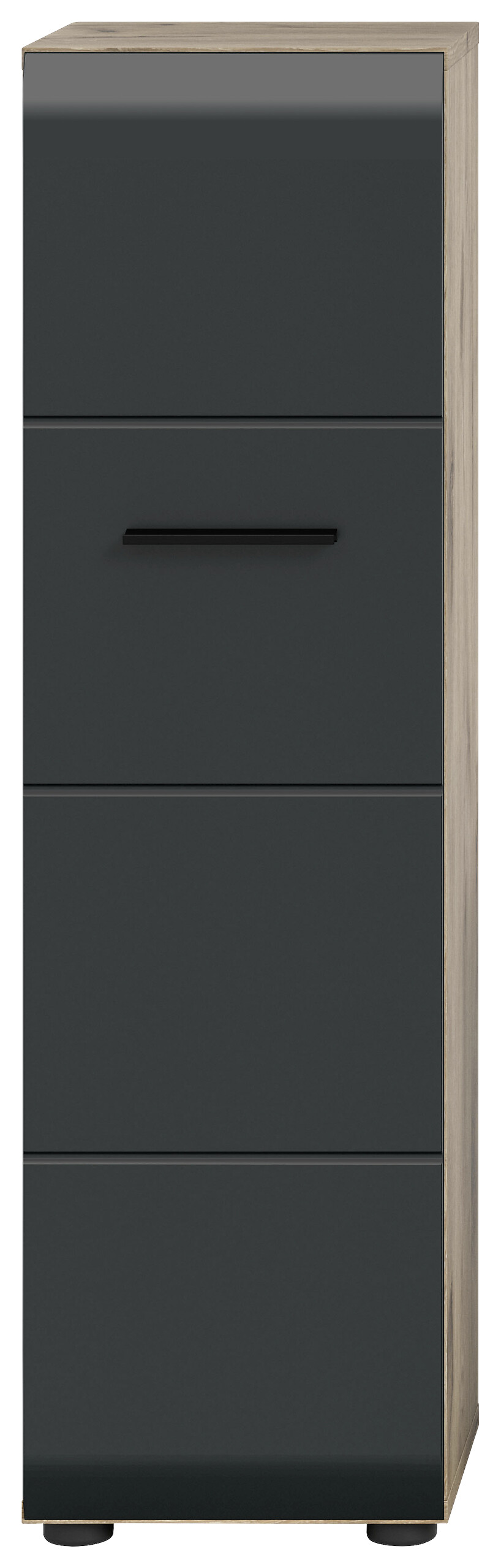 Stauraumelement Ice Nox Oak Nachbildung schwarz matt B/H/T: ca. 30x106x30 cm