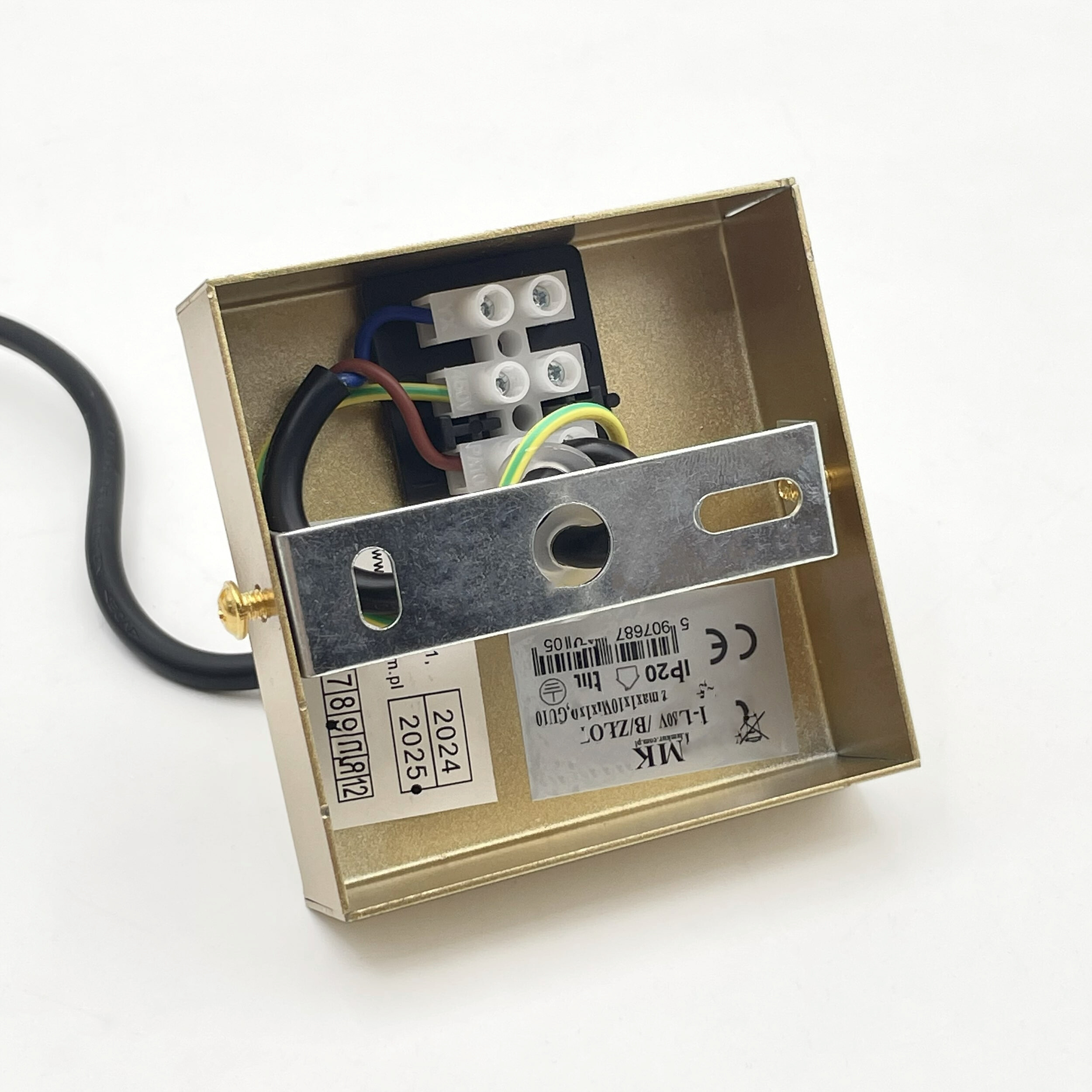 Lamkur Strahler Prisma gold Stahl B/H/L: ca. 6,5x118x6,5 cm 1 Brennstellen