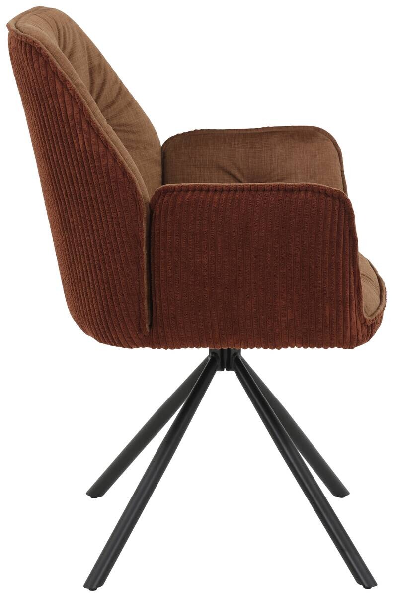 Armlehnstuhl Inge braun Microfaser B/H/T: ca. 58x88x63 cm