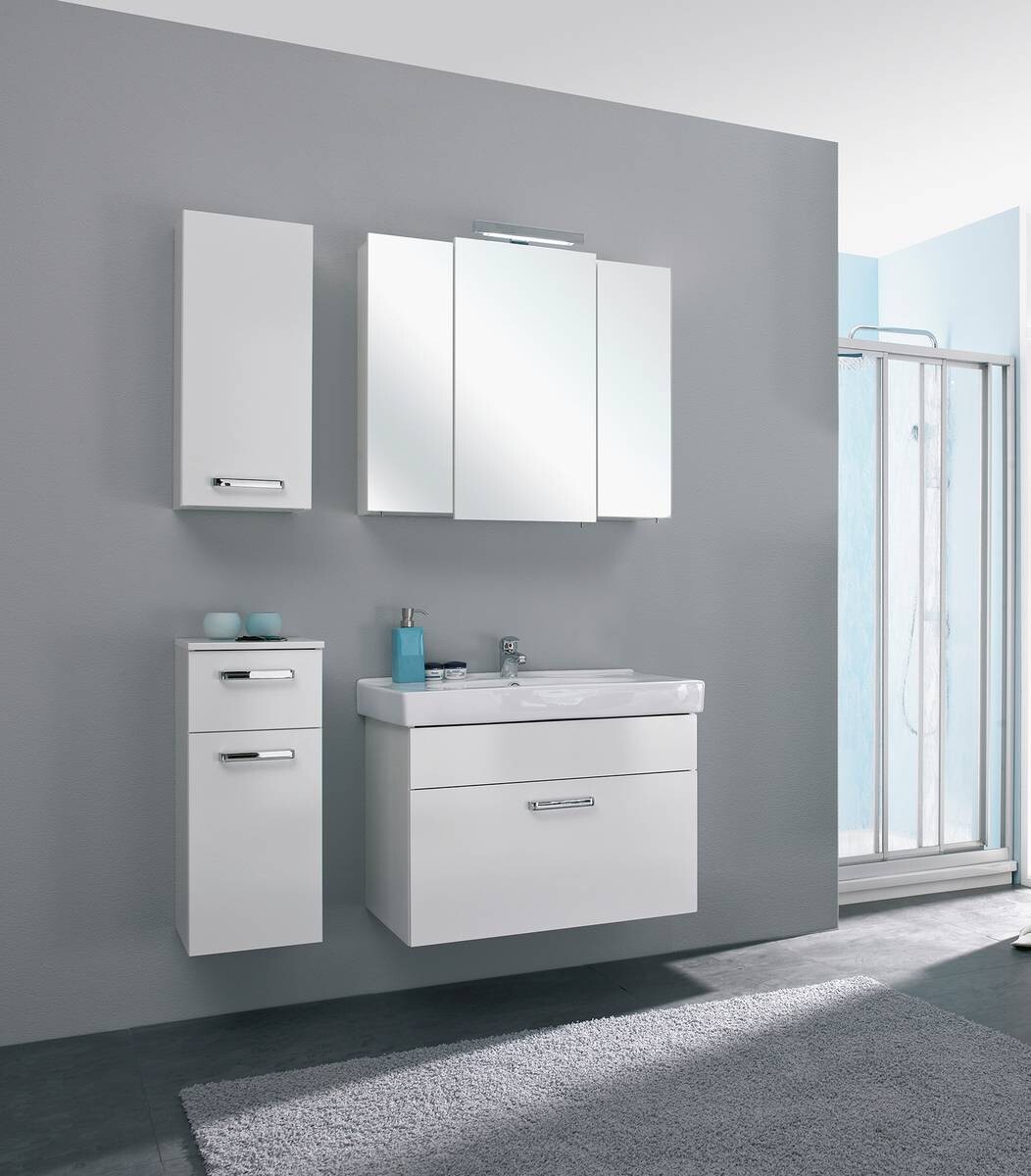 Badezimmer-Set Quickset 312 weiß glanz B/H/T: ca. 113x200x48 cm