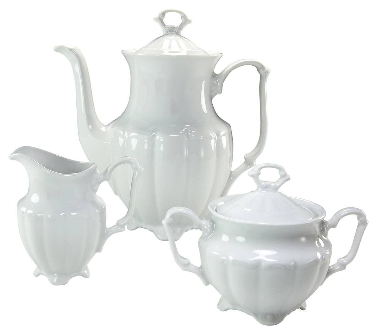 CreaTable Kaffee-Set Maria Theresia weiß Porzellan
