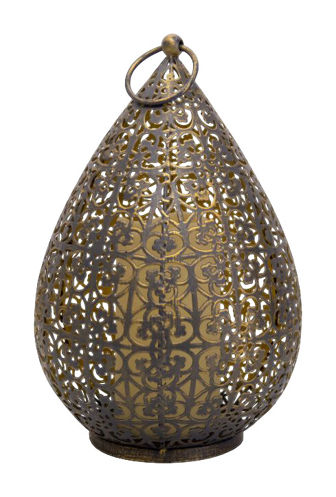 LED-Dekoleuchte NV5283758 altgold B/H/T: ca. 18x28x18 cm