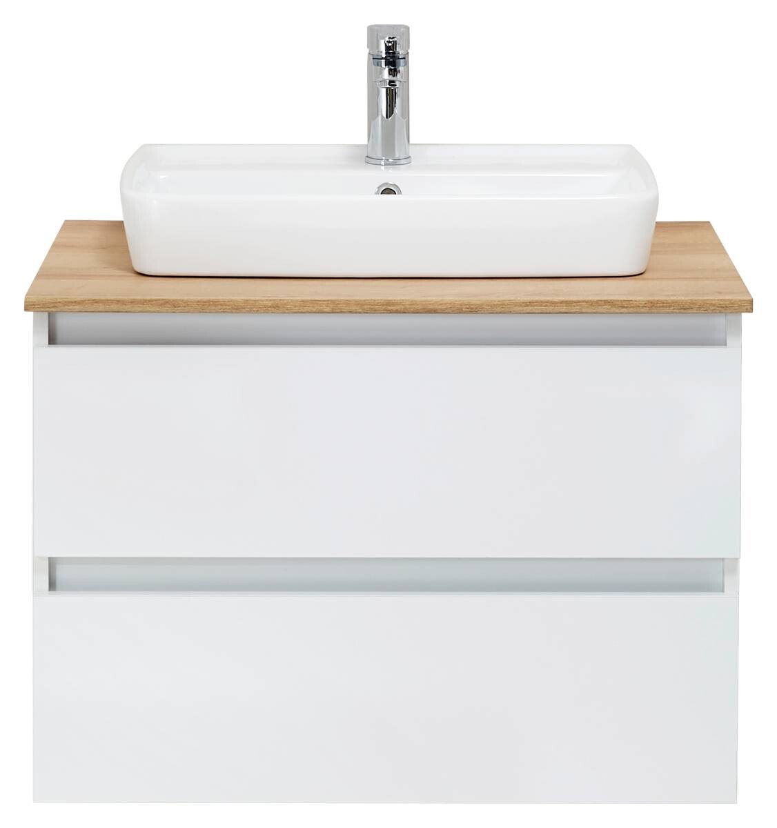 Waschbeckenunterschrank Quickset 360 weiß glanz B/H/T: ca. 78x64,2x50 cm