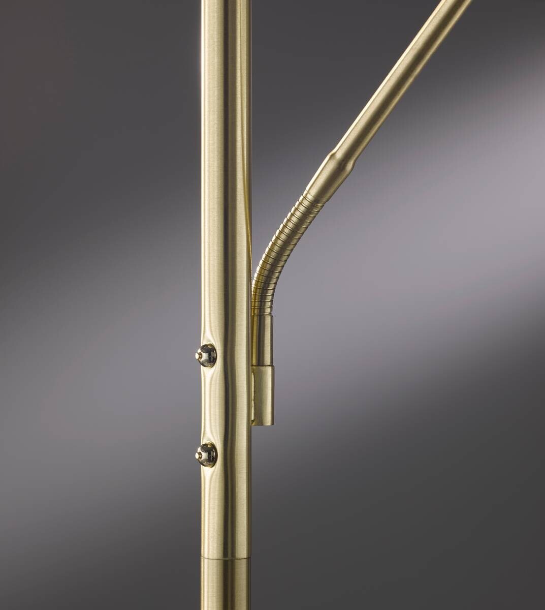 Fischer & Honsel LED-Stehleuchte 40316 messing weiß Glas Metall B/H/T: ca. 35x180x50 cm 1 Brennstellen