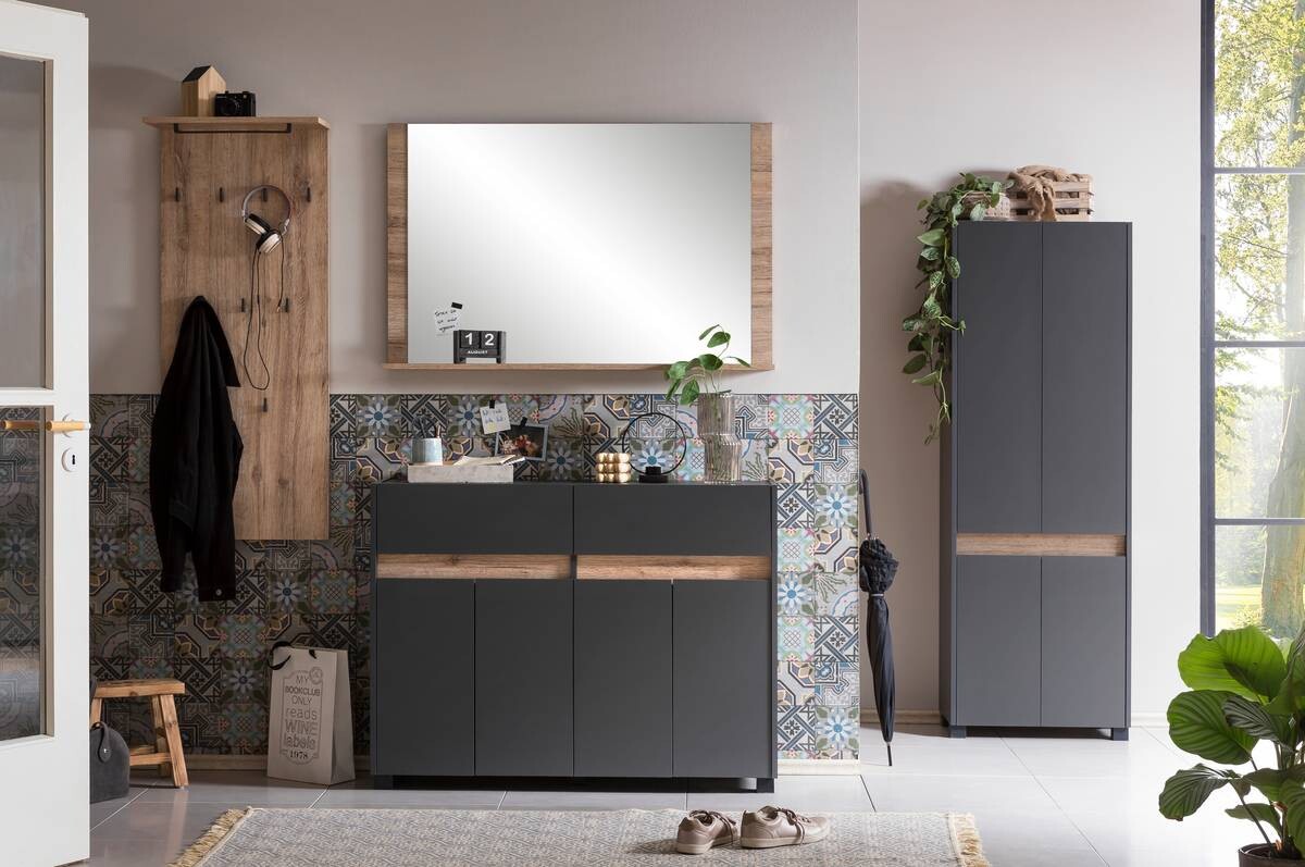 Wandspiegel Cosmo Wildeiche Nachbildung B/H/T: ca. 111,3x71,1x12,4 cm