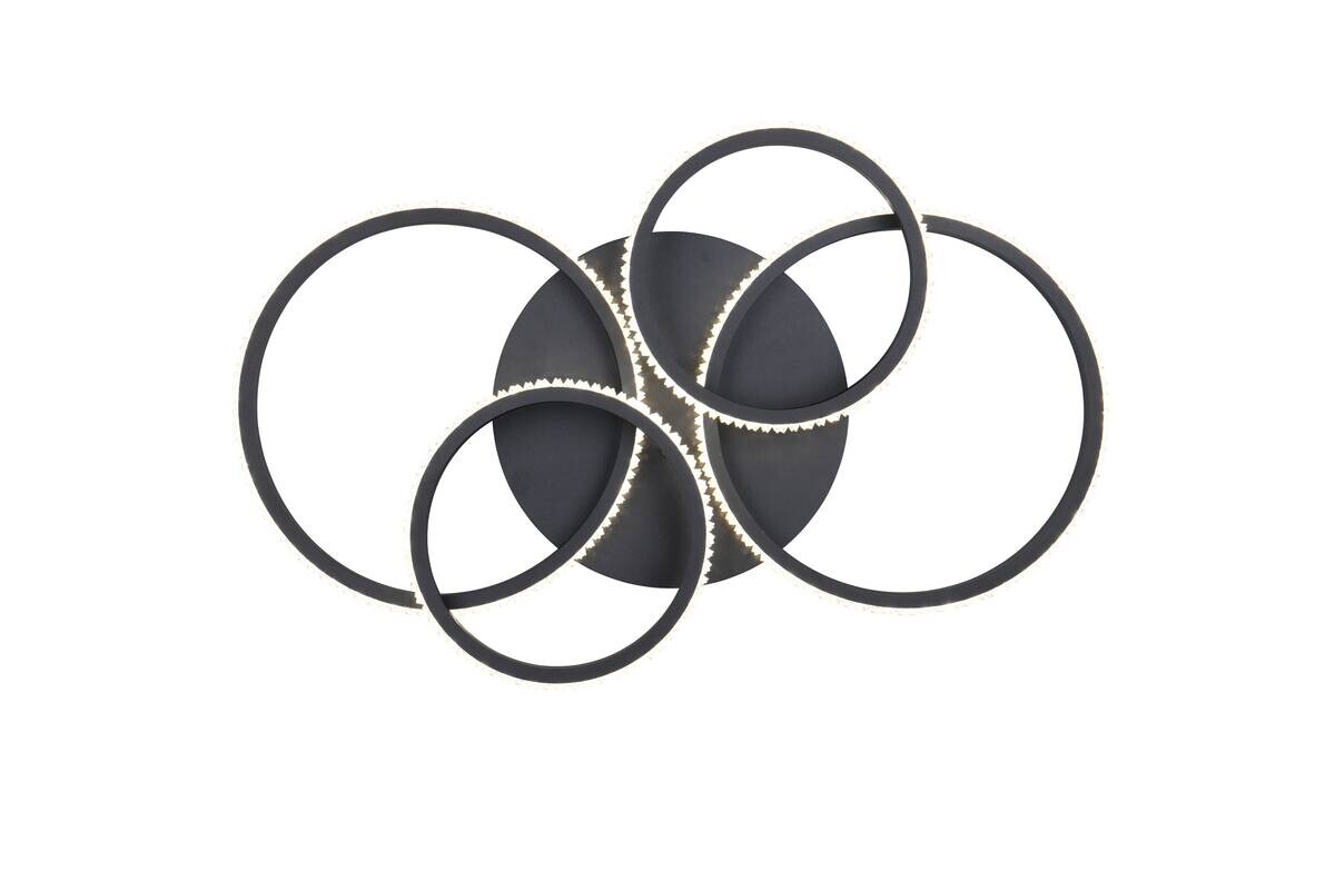 Reality LED-Deckenleuchte Cires mattschwarz Metall B/H/L: ca. 8,5x49,5x65,5 cm