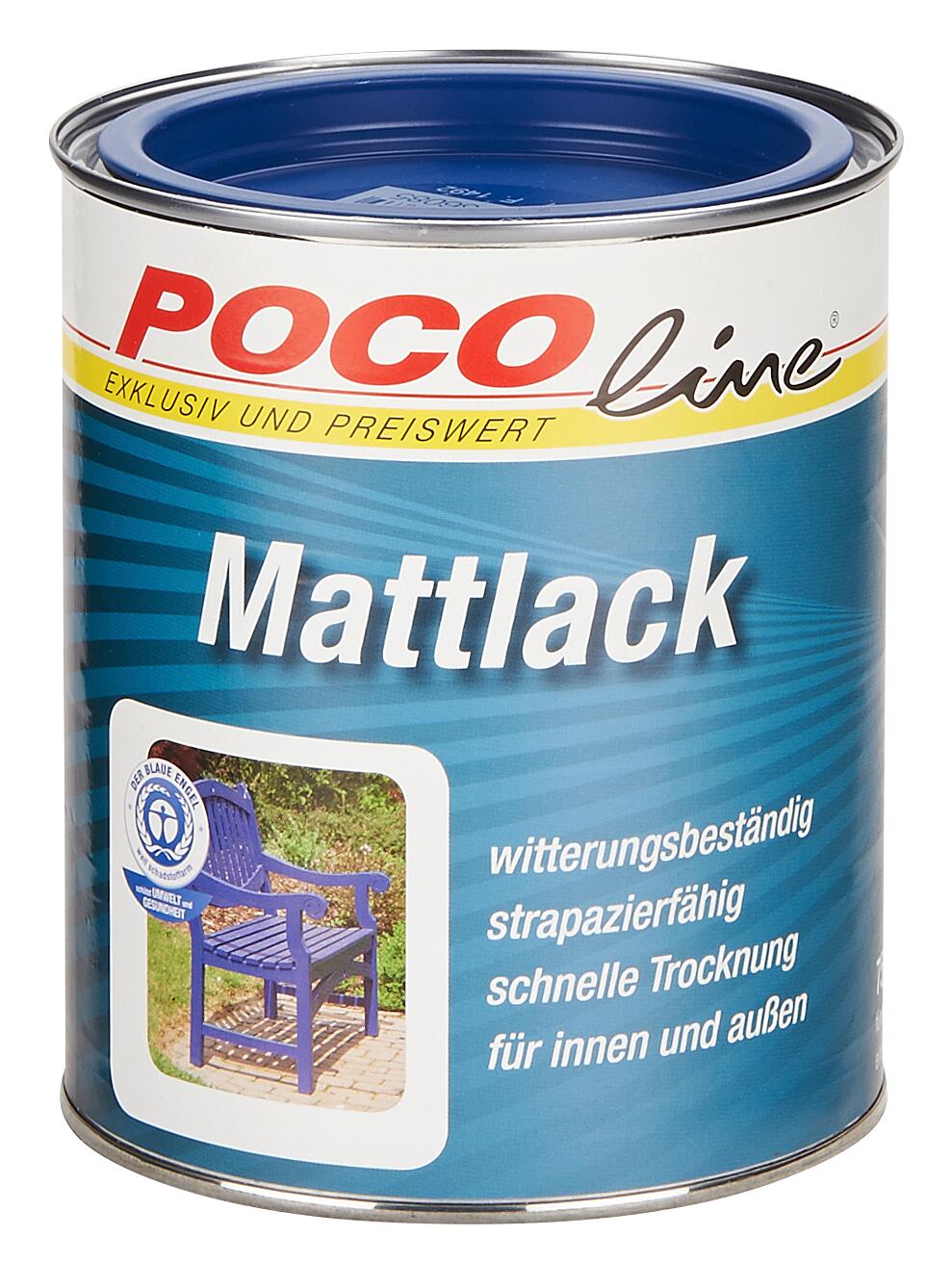 POCOline Acyl Buntlack enzianblau seidenmatt ca. 0,75 l