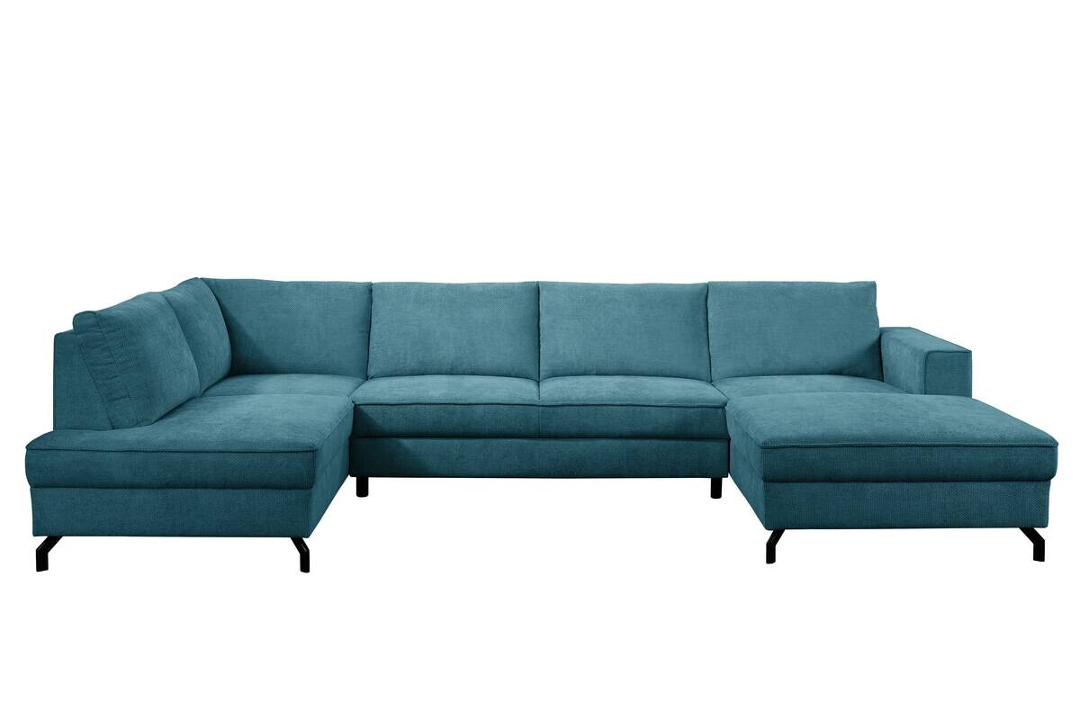 Wohnlandschaft Santorin petrol Microfaser B/H/T: ca. 349x88x197 cm