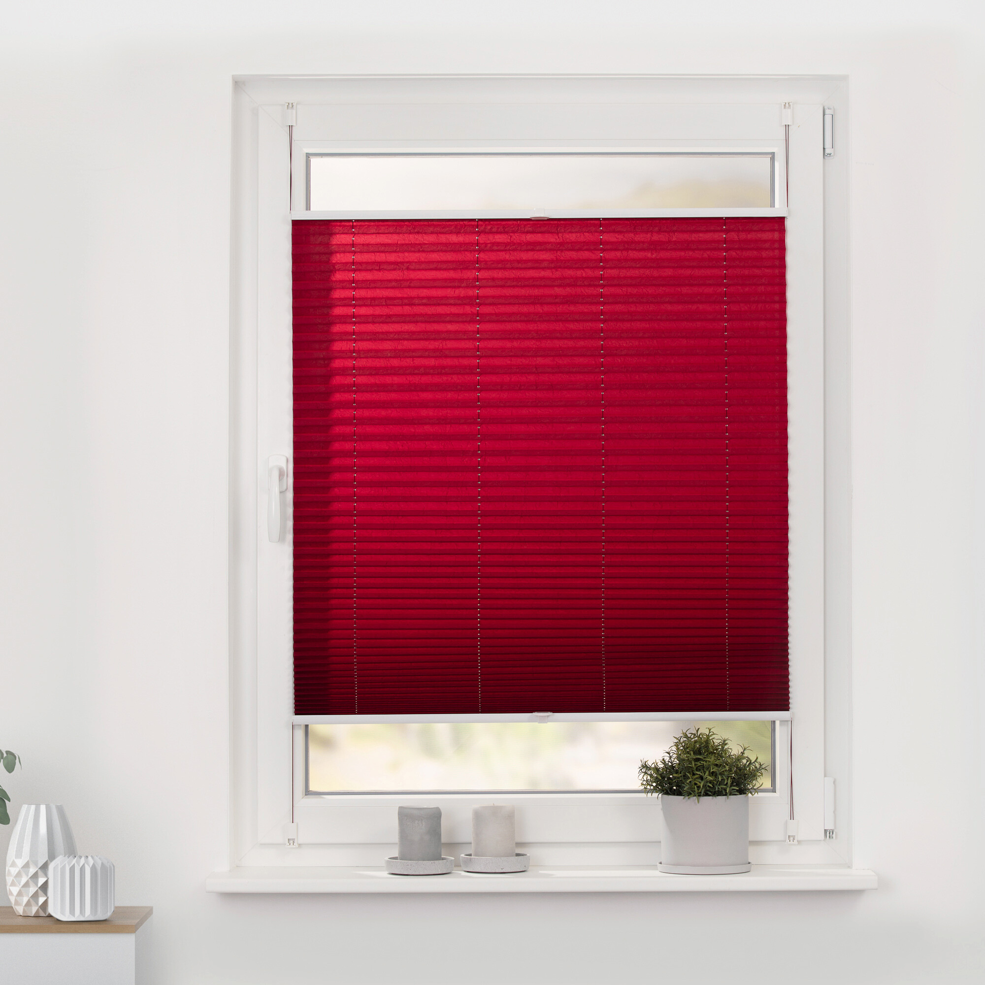 LICHTBLICK Spannplissee brombeer B/L: ca. 95x130 cm