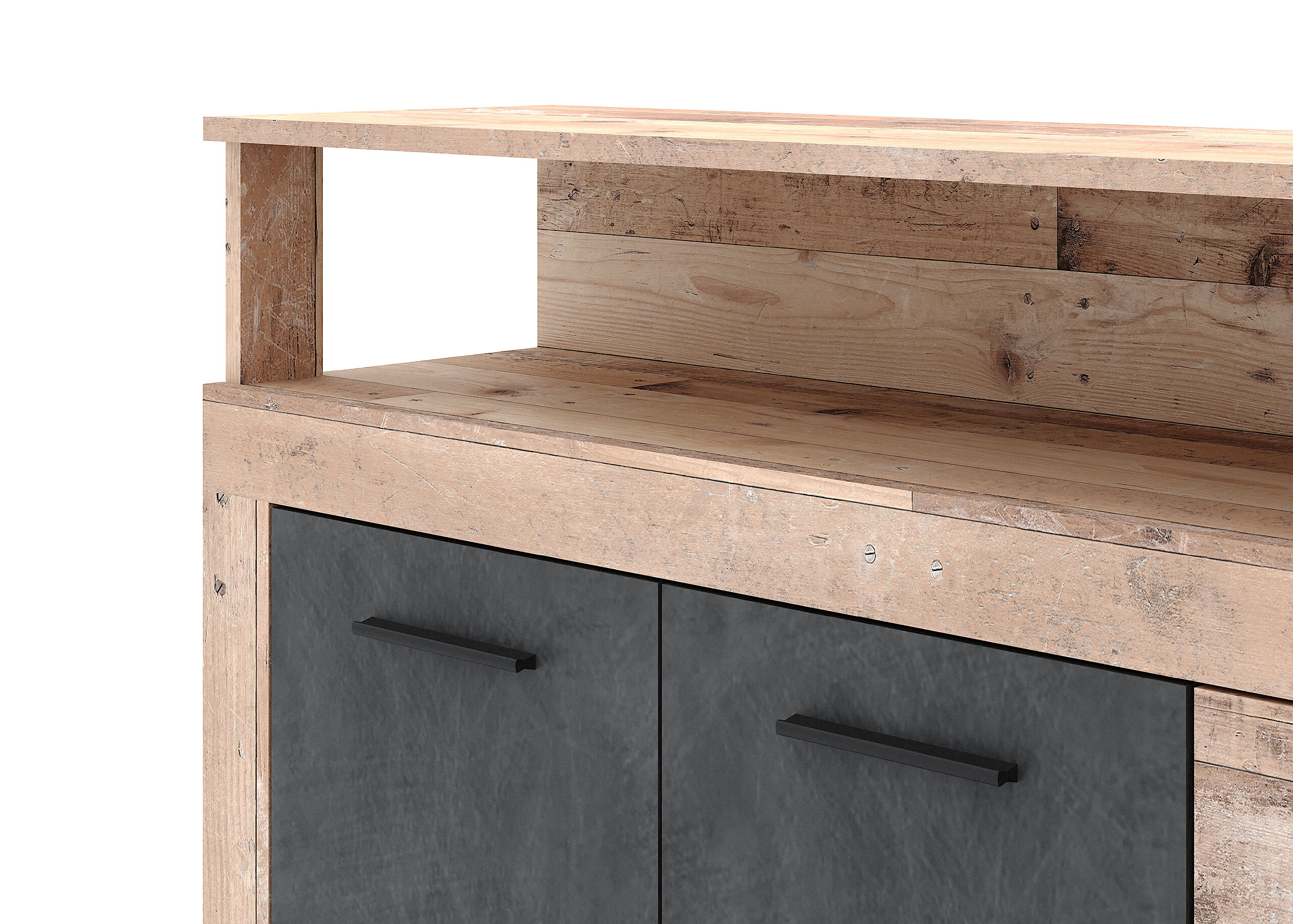 Kommode LUNA XXL Eiche Old Wood hell Nachbildung Eiche Matera Nachbildung B/H/T: ca. 190x95,9x31,9 cm