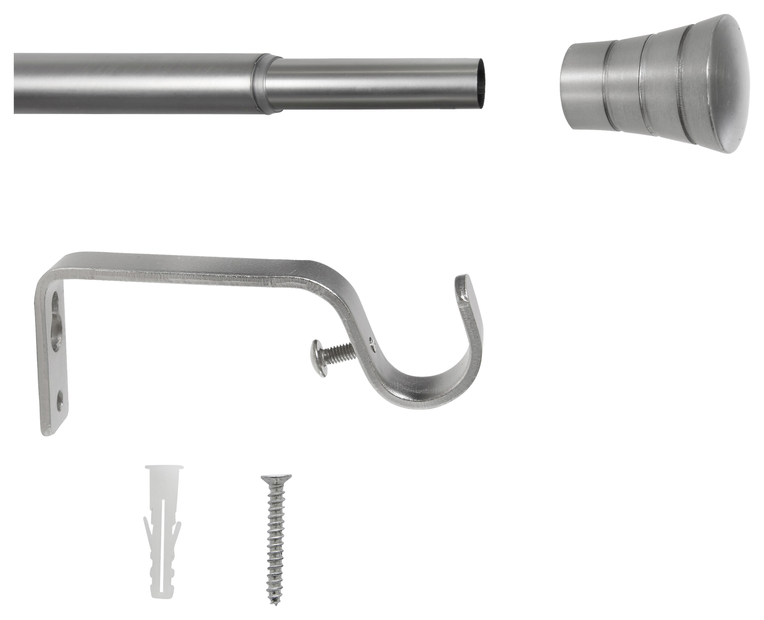 ondeco Stilgarnituren habito_rillmino Edelstahloptik Metall ausziehbar von ca. 160 bis 280 cm 1.0 Läufe