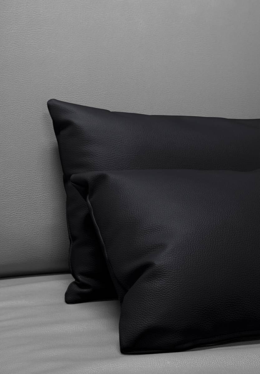 Kunstleder Moon schwarz B: ca. 140 cm