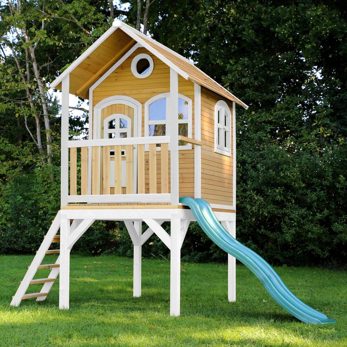 AXI Spielhaus Laura braun B/H/L: ca. 318x272x191 cm