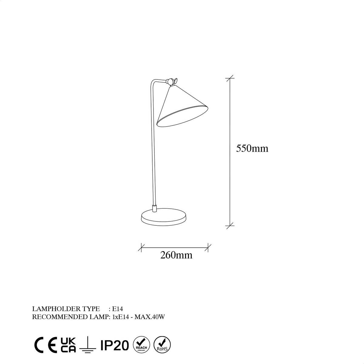 Opviq Tischleuchte gold Metall B/H/L: ca. 26x50x24 cm E14 1 Brennstellen