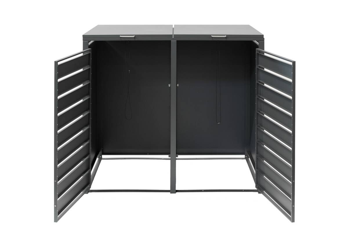 Westmann Mülltonnenbox 2x 240 Liter anthrazit B/H/T: ca. 132x116x80 cm