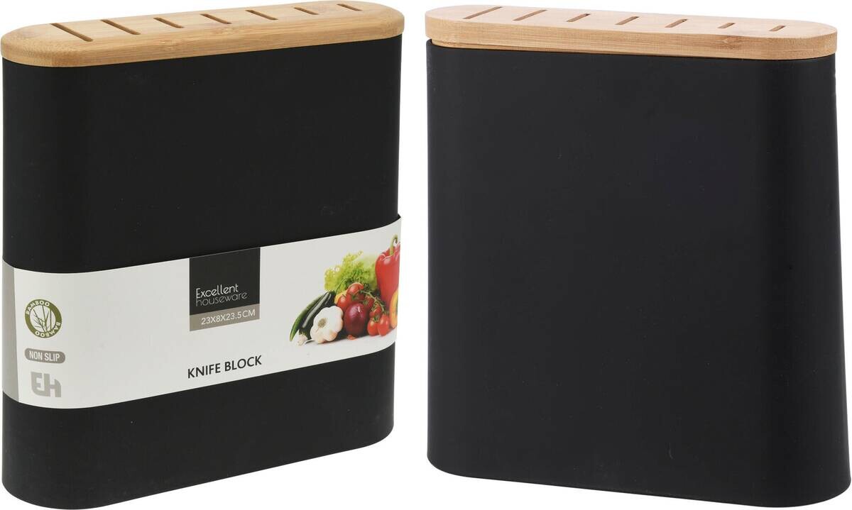 Base Line Messerhalter schwarz Polypropylen B/H/L: ca. 23x8x23,5 cm