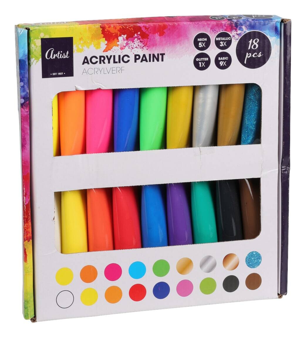 Acrylfarben-Set B/H/L: ca. 24x3x25 cm