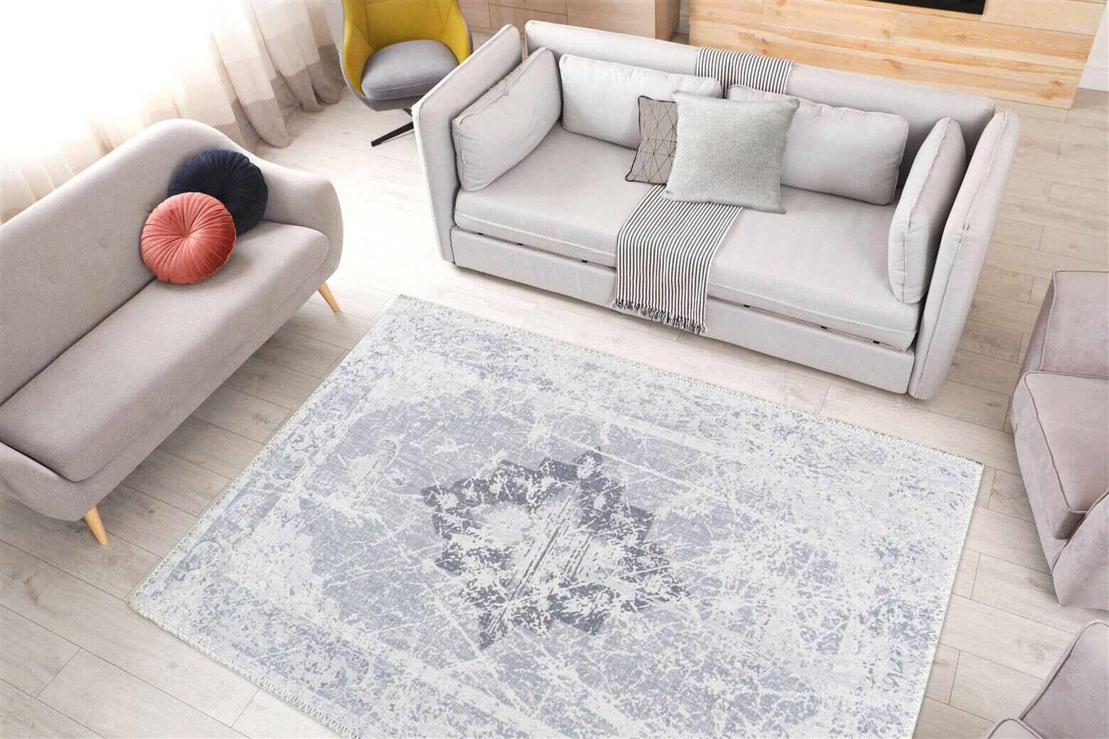 Arte Espina Flachflorteppich Prayer 125 grau B/H/L: ca. 120x0,5x180 cm