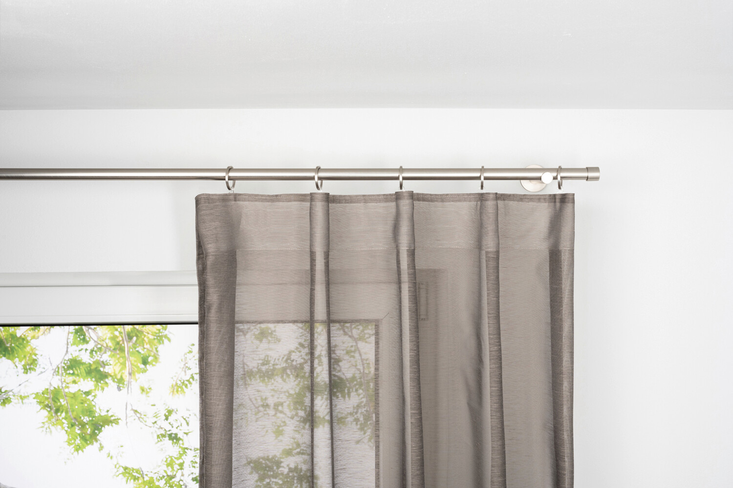 Ösenvorhang 2er Pack Soft taupe B/L: ca. 135x245 cm