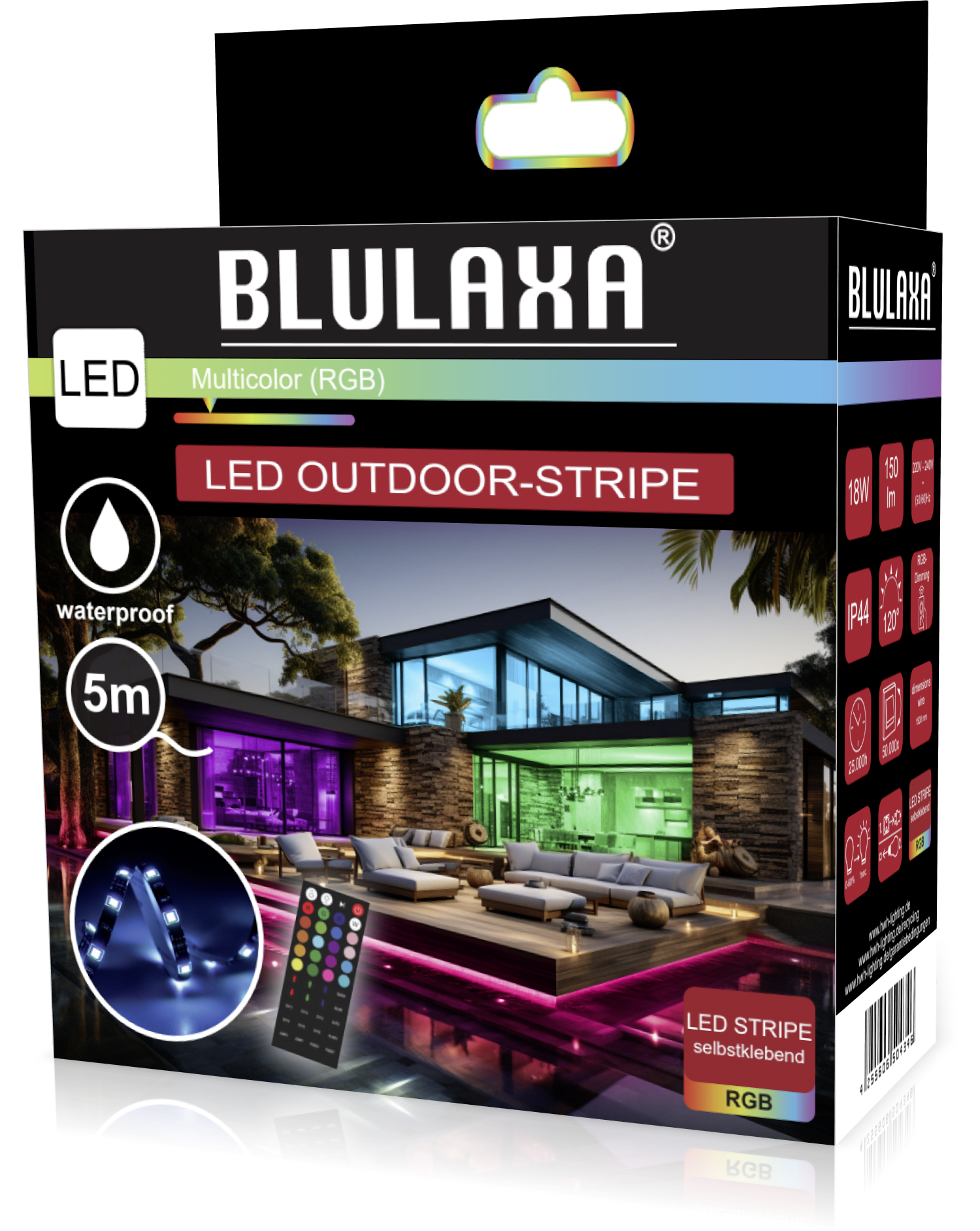 Blulaxa Outdoor-LED-RGB-Lichtband L: ca. 500 cm