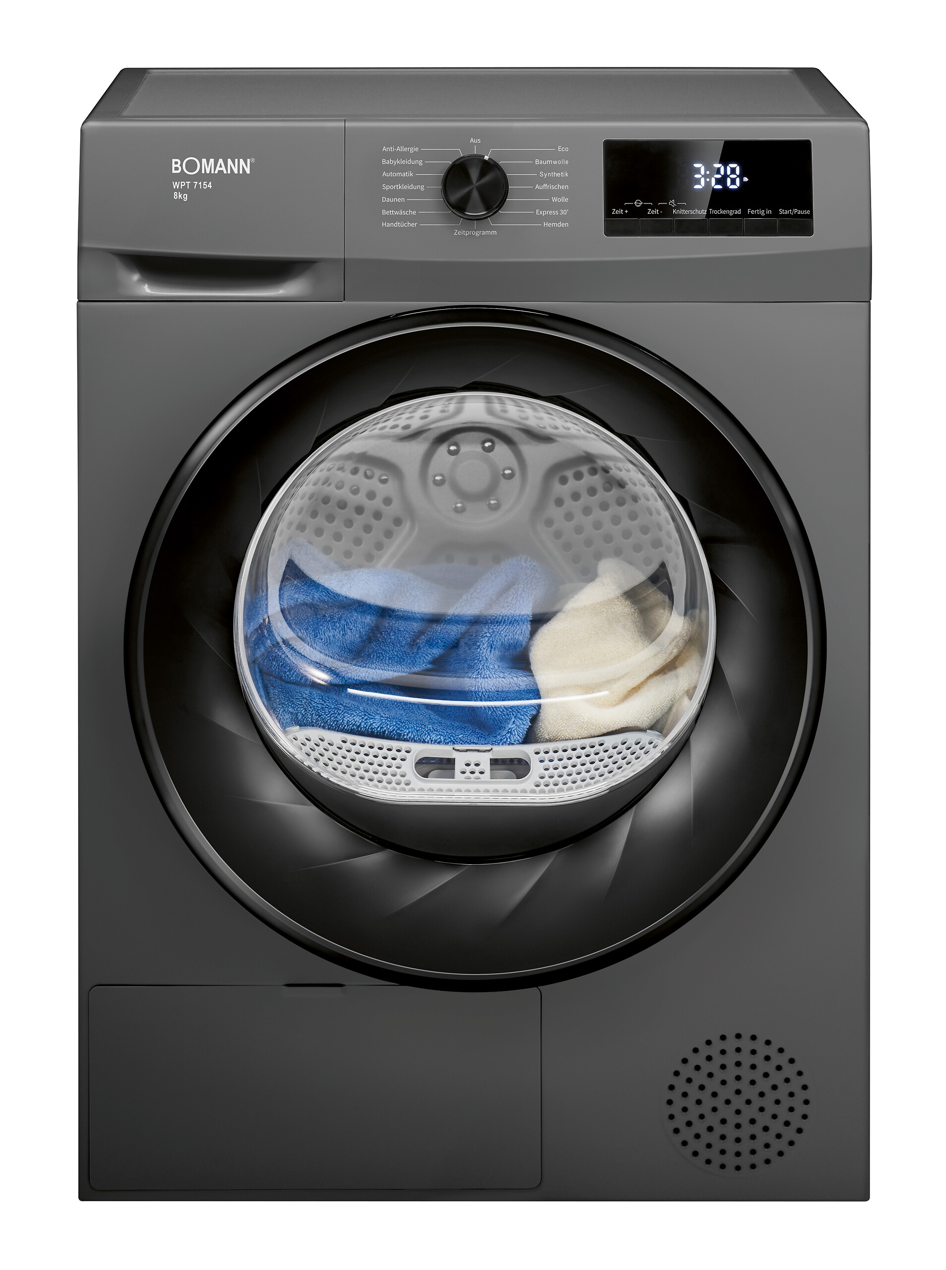 Bomann Wärmepumpentrockner WPT 7154 titanfarbig B/H/T: ca. 59,5x84,5x58 cm ca. 8 kg