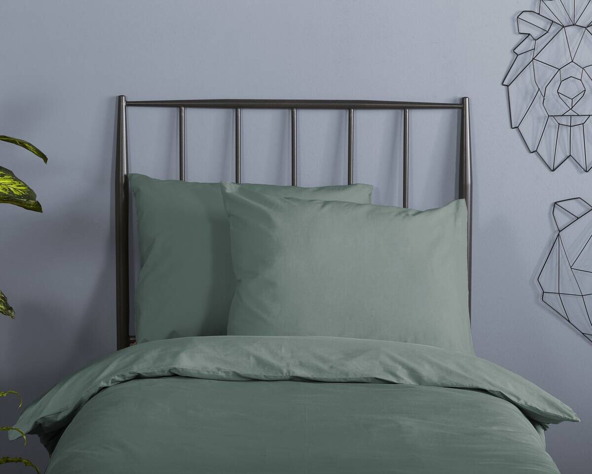 Baumwoll Bettwäsche olive Baumwolle B/L: ca. 120x150 cm