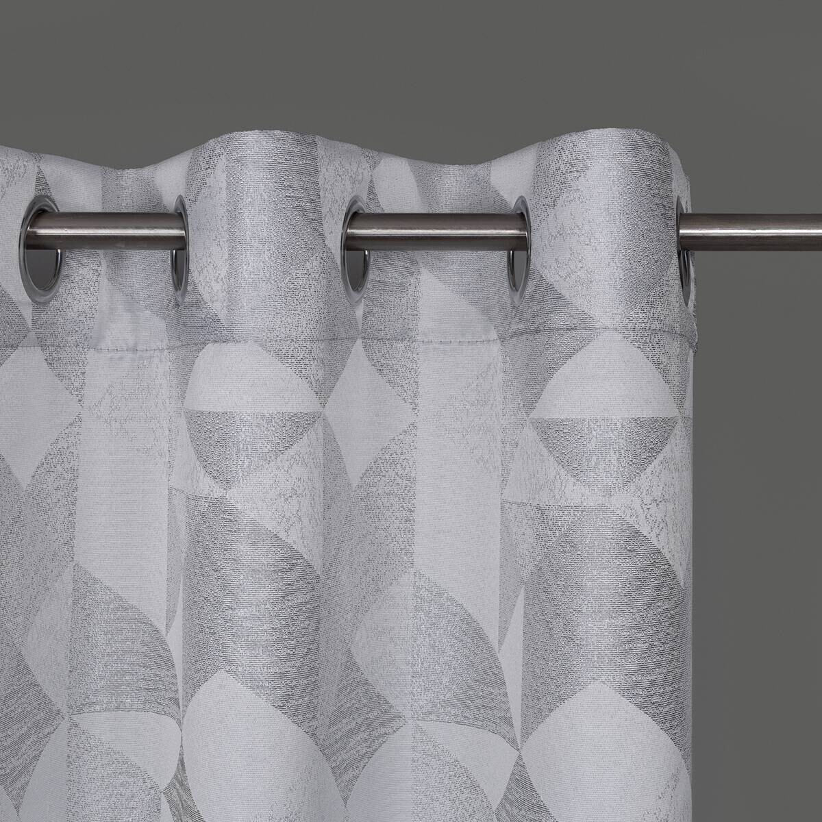 Ösenvorhang Chemnitz dunkelgrau B/L: ca. 140x245 cm