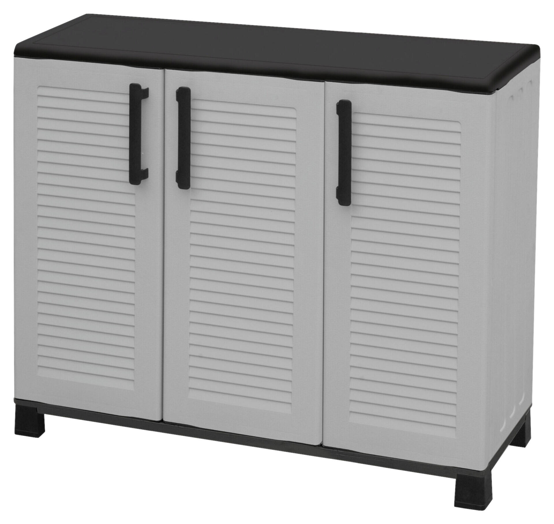 ArtPlast Kunststoffschrank Family niedrig grau Kunststoff B/H/T: ca. 102x84x37 cm