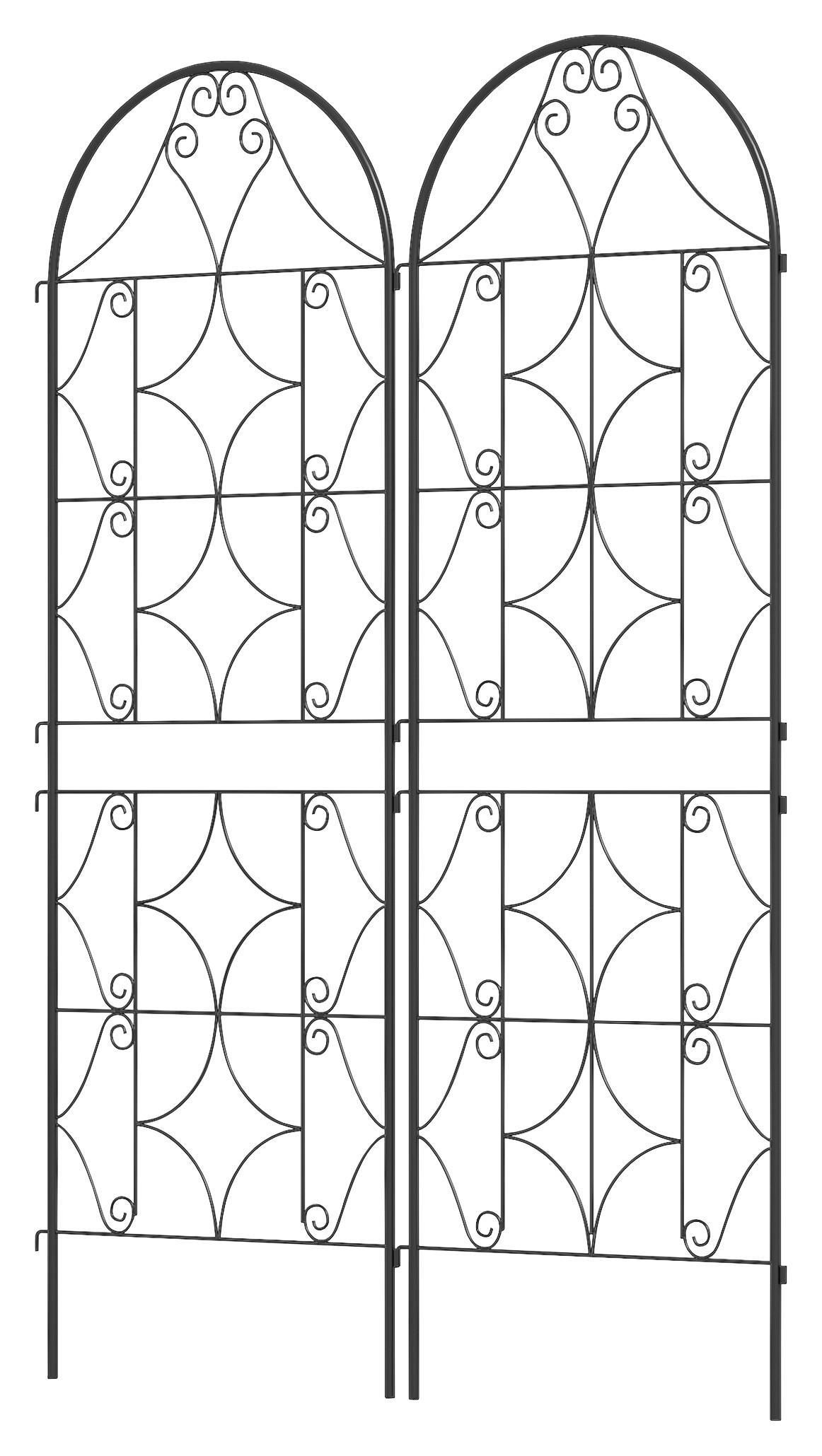Outsunny Rankgitter schwarz B/H/L: ca. 1,3x150x50 cm