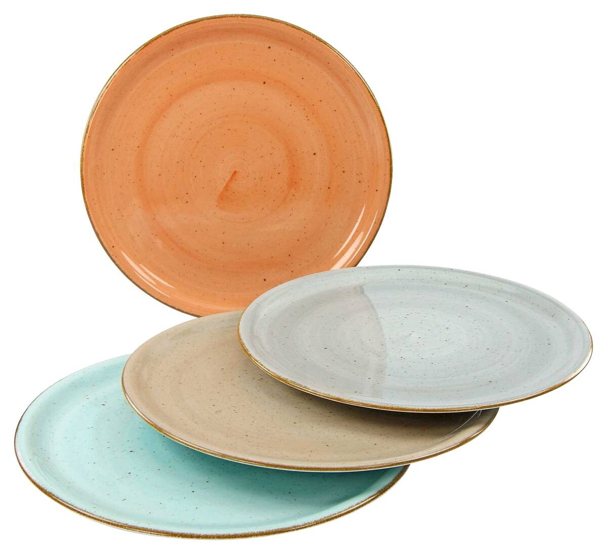 CreaTable Pizzateller Vintage Nature multicolor Porzellan D: ca. 30 cm