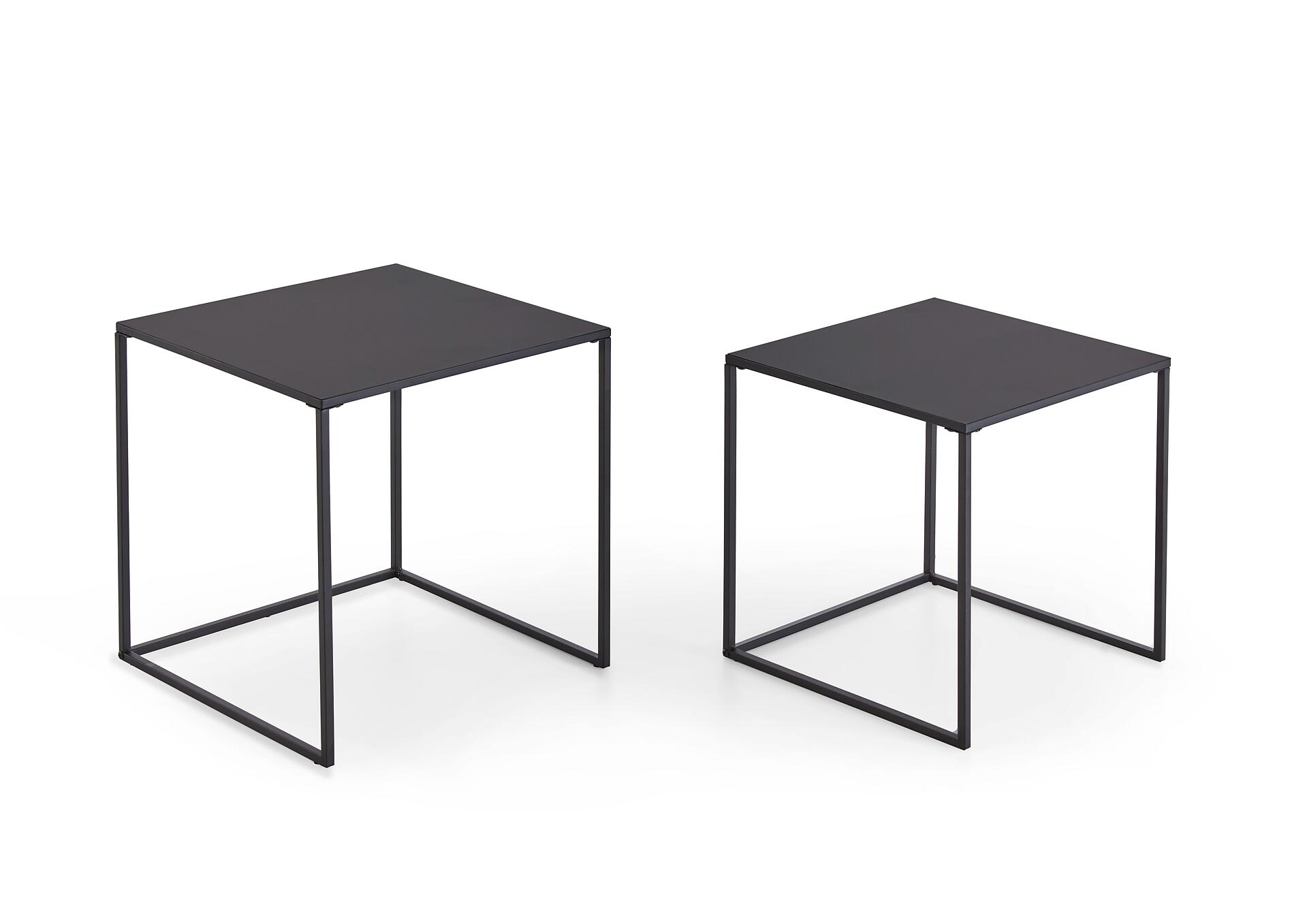 xonox.home Couchtisch 2er Set schwarz B/H/T: ca. 38x41x38 cm