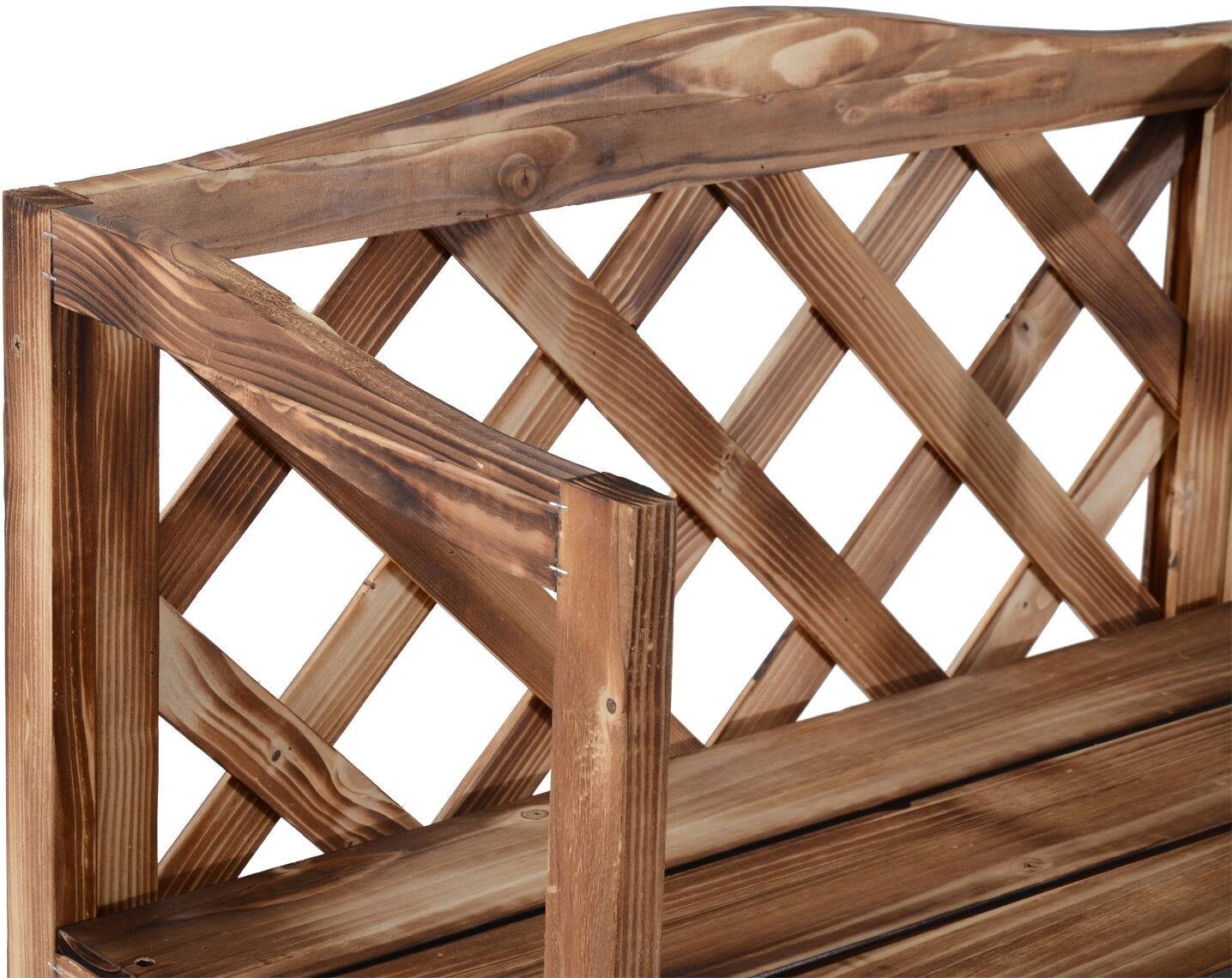 Outsunny Pflanzentreppe natur Holz B/H/L: ca. 38x120x75 cm